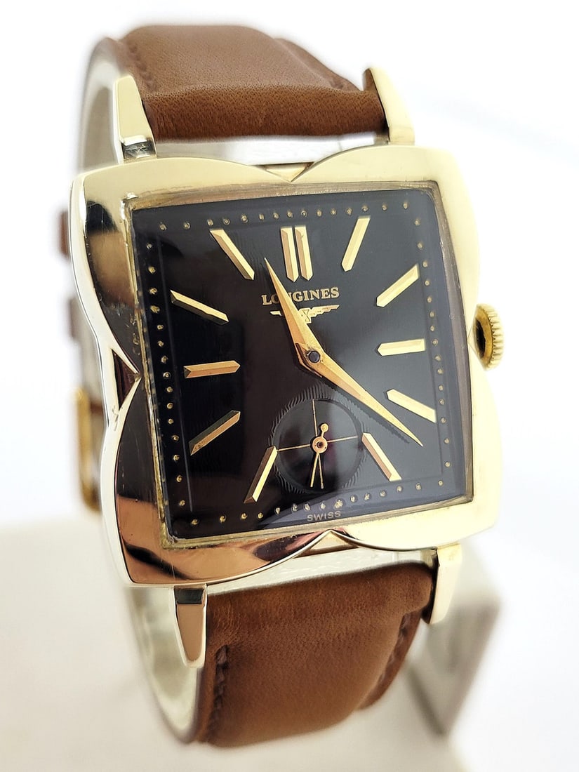 Vintage Solid 14k LONGINES Men's Winding Watch 1796 Cal 23Z 1950s EXLNT RARE - 2