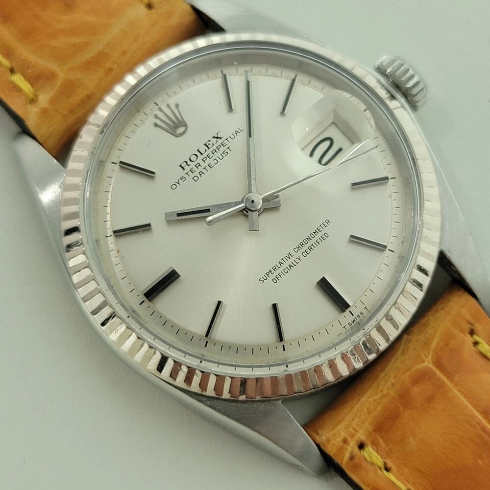 Rolex Oyster Datejust 1601 36mm 18k Gold SS 1960s Mens Automatic Vintage RA560B - 3