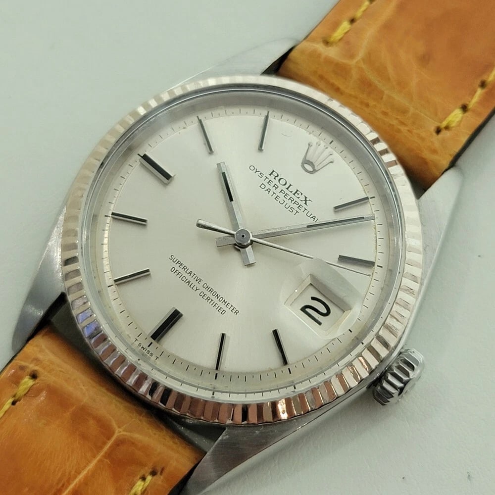 Rolex Oyster Datejust 1601 36mm 18k Gold SS 1960s Mens Automatic Vintage RA560B - 4