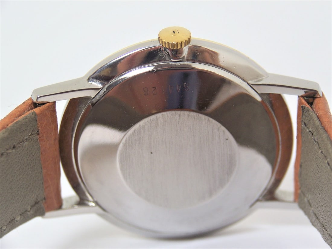 Vintage Slim 18k & S/Steel Juvenia Mens Automatic Watch c.1960s EXLNT SERVICED - 7