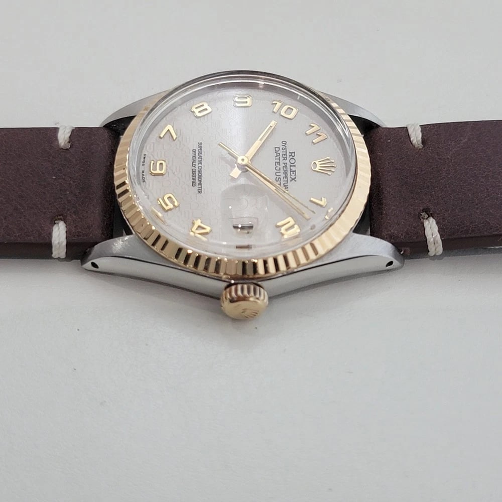 Rolex Oyster Datejust 16013 Mens 36mm 18k SS Computer Dial 1980s Automatic RA617 - 5