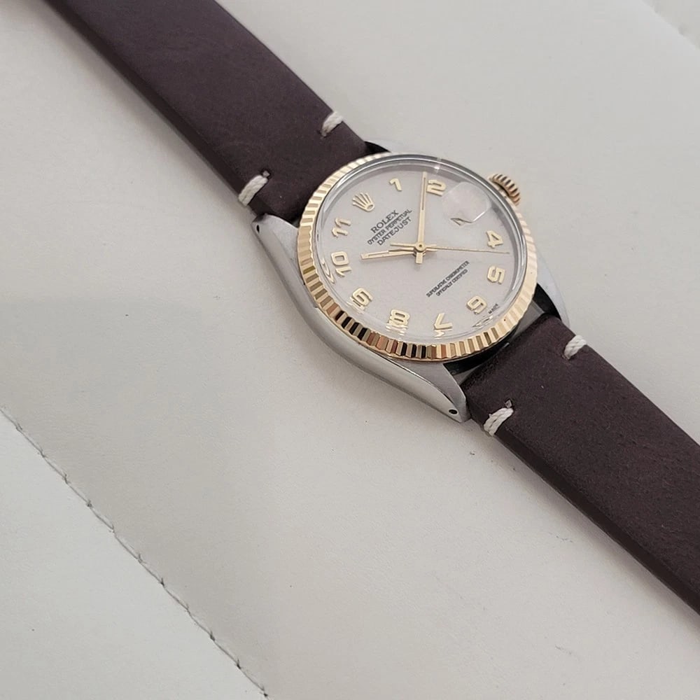 Rolex Oyster Datejust 16013 Mens 36mm 18k SS Computer Dial 1980s Automatic RA617 - 7