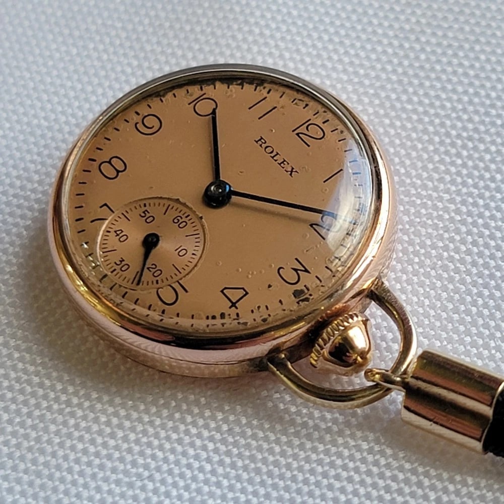 Rolex 14k Solid Rose Gold Pendant Ref 3959 1930s Rare Vintage Luxury RA651 - 10