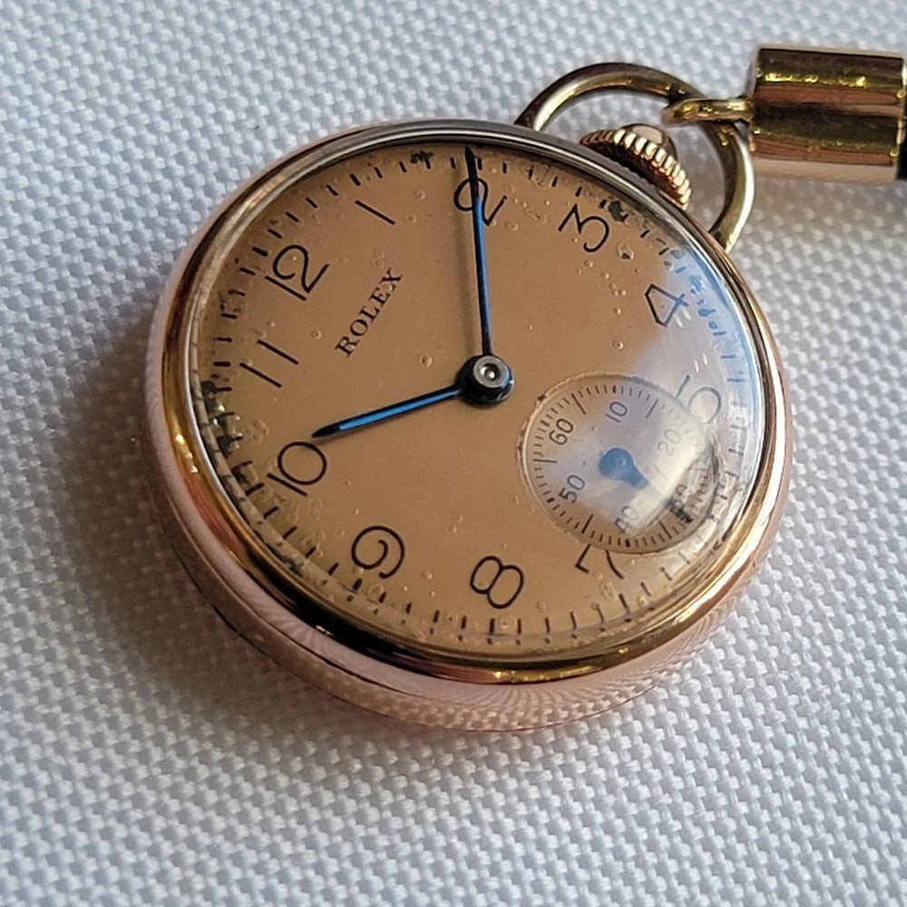 Rolex 14k Solid Rose Gold Pendant Ref 3959 1930s Rare Vintage Luxury RA651 - 11