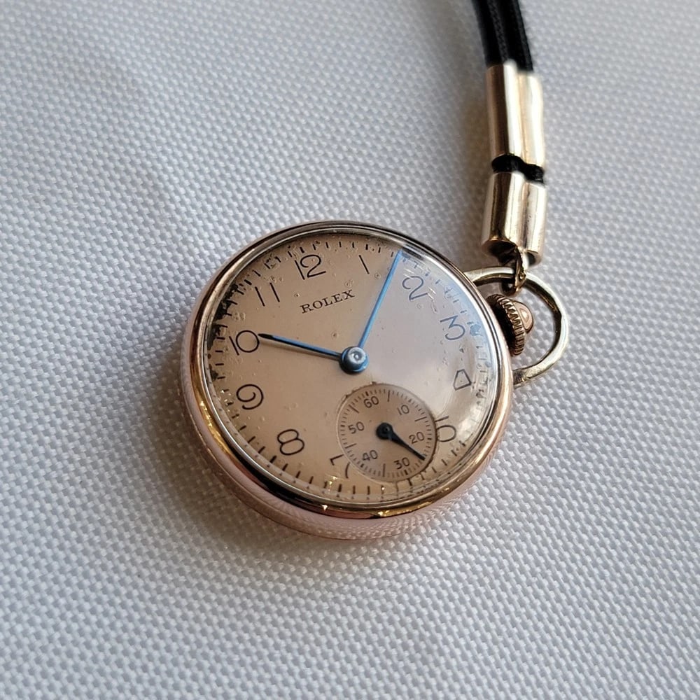 Rolex 14k Solid Rose Gold Pendant Ref 3959 1930s Rare Vintage Luxury RA651 - 3