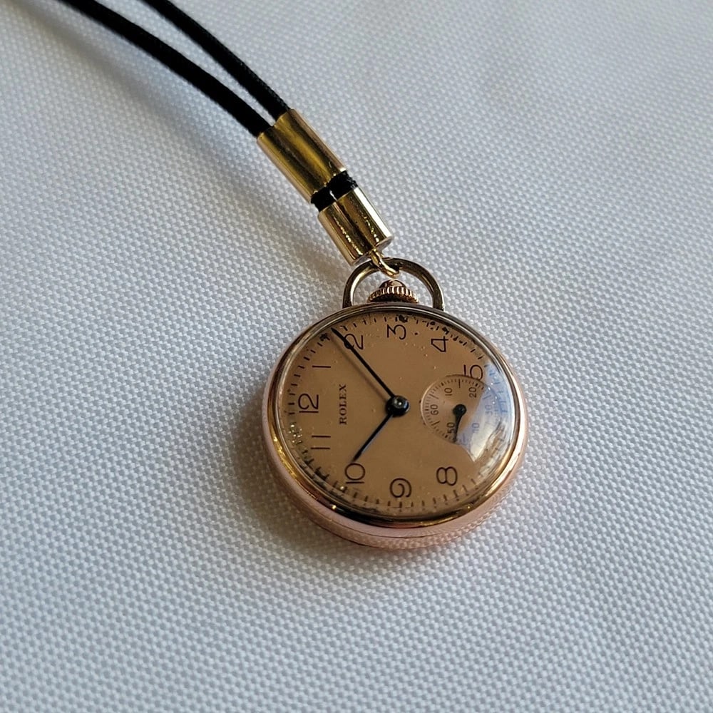 Rolex 14k Solid Rose Gold Pendant Ref 3959 1930s Rare Vintage Luxury RA651 - 9