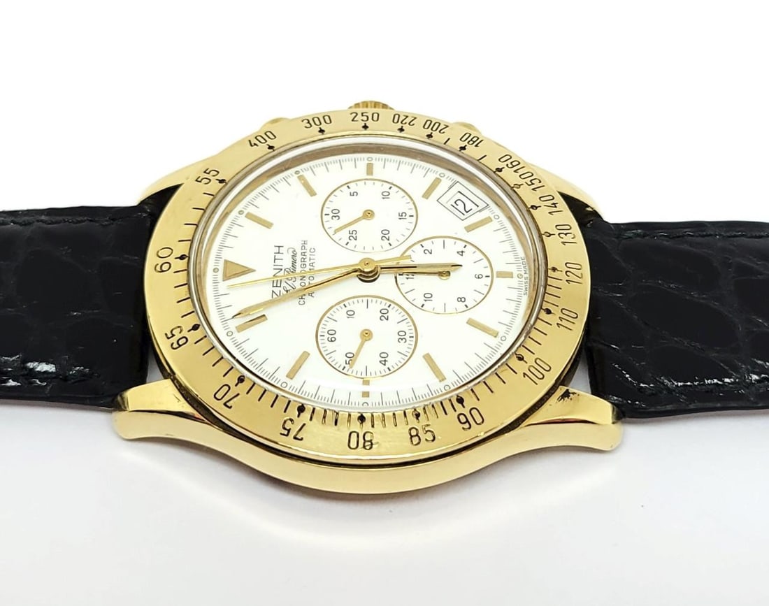 Mens Solid & Heavy 18k ZENITH EL PREMERO Chronograph Watch 06-0050-400* EXLNT - 12