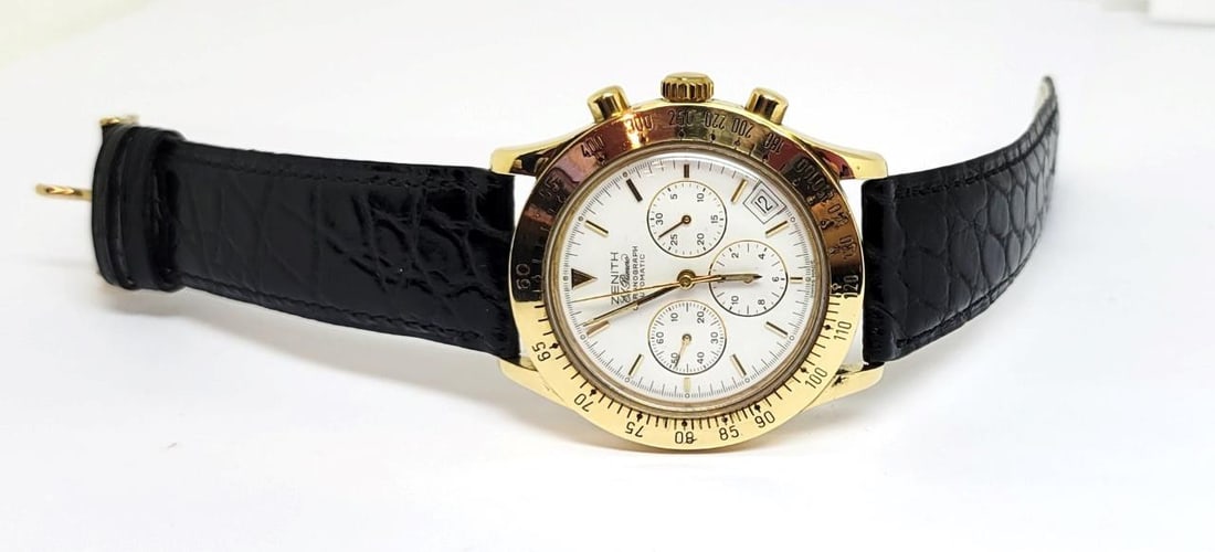 Mens Solid & Heavy 18k ZENITH EL PREMERO Chronograph Watch 06-0050-400* EXLNT - 4