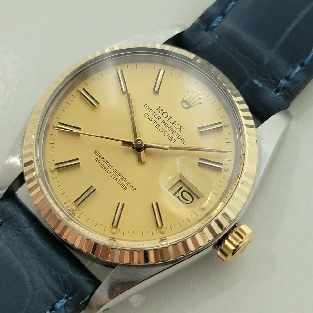 Rolex Oyster Datejust Ref 16013 Mens 36mm 18k SS 1970s Automatic Swiss RA558 - 3