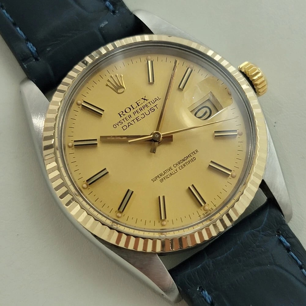 Rolex Oyster Datejust Ref 16013 Mens 36mm 18k SS 1970s Automatic Swiss RA558 - 4