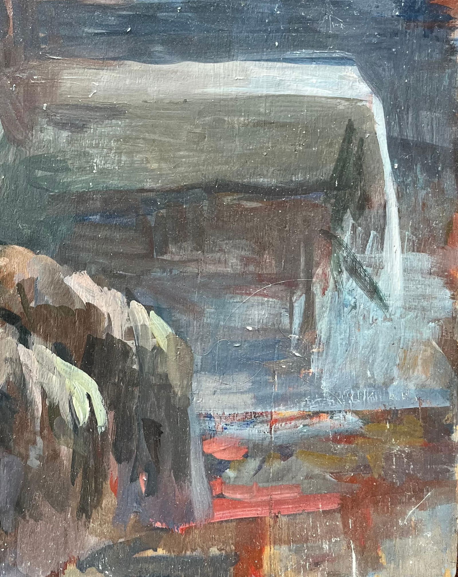 Bernadette Kelly; Modern French Oil Painting Seated Figure in a Red and Blue Interior Scene - 2