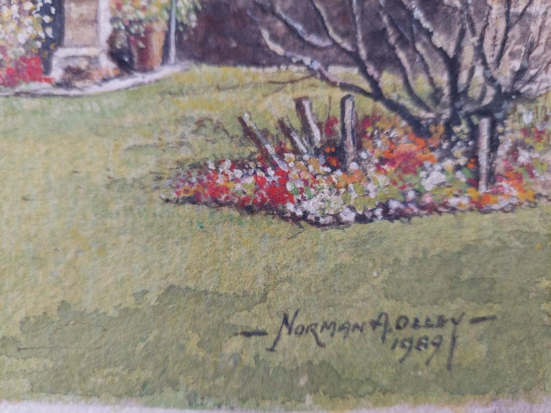 English School; Traditional English Painting Cloister Garth at Rochester Cathedral, Kent, 20th - 2