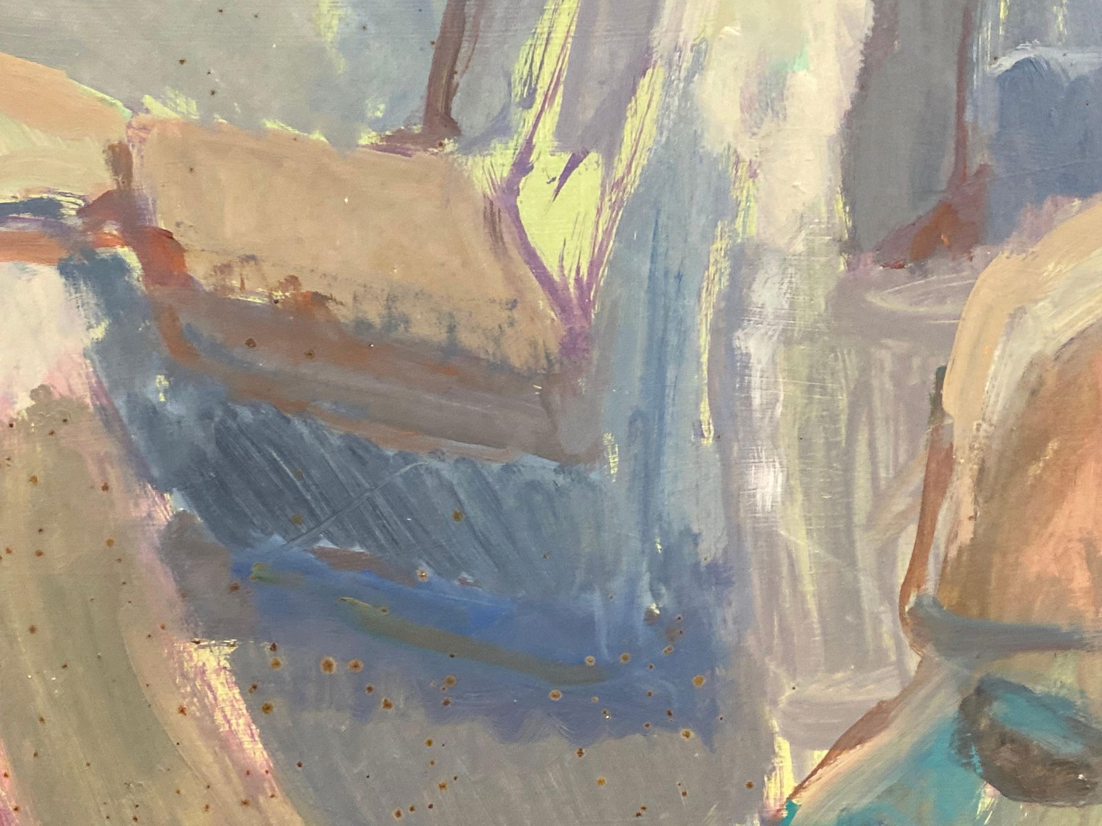 Large 1960's British Portrait of Abstract Male Figure Original Oil Painting, circa 1960s - 3