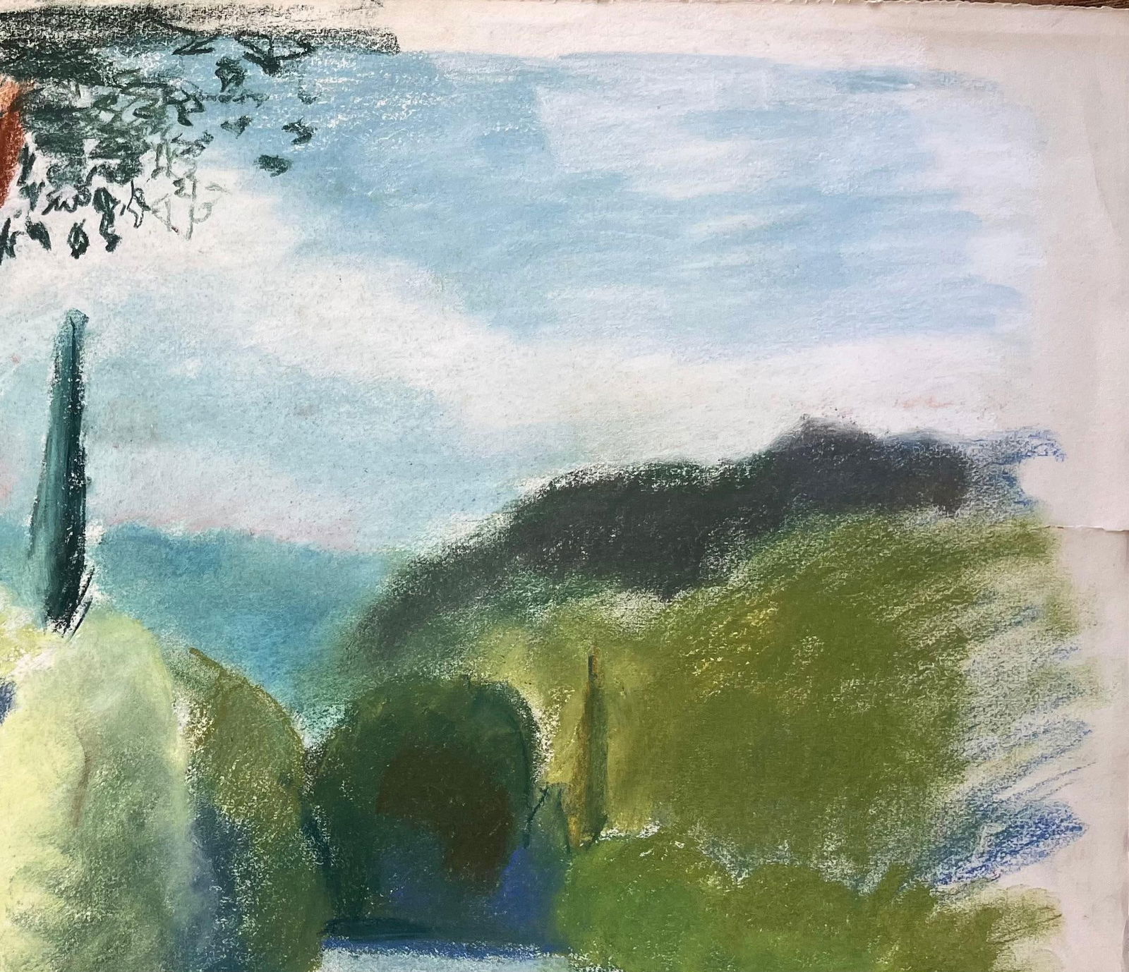 Anne Marie Migette Perard; Mid-20th Century Pastel of the River at Brantôme in France - 9