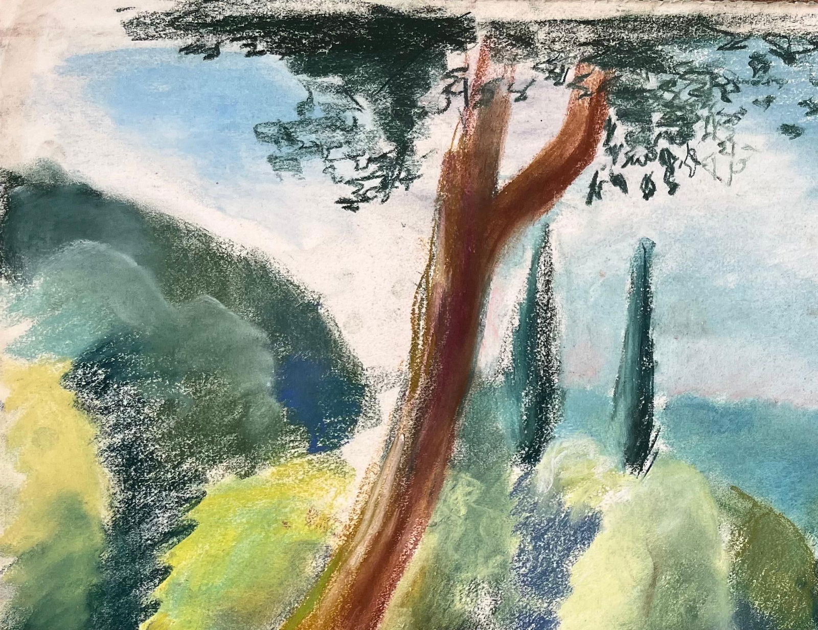 Anne Marie Migette Perard; Mid-20th Century Pastel of the River at Brantôme in France - 6