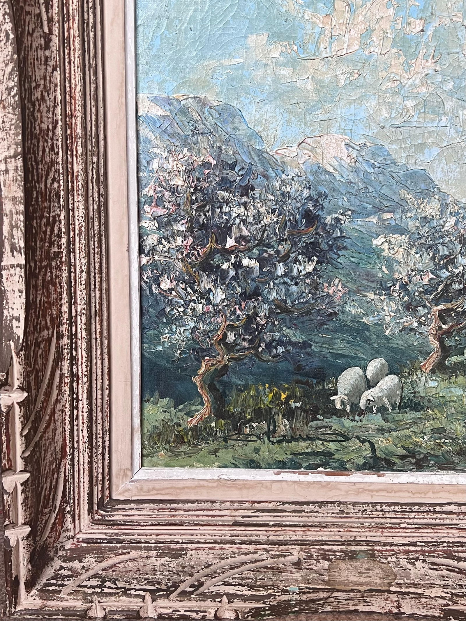 Early 20th Century French School; 1930s French Impressionist Signed Oil Painting Sheep Grazing - 6