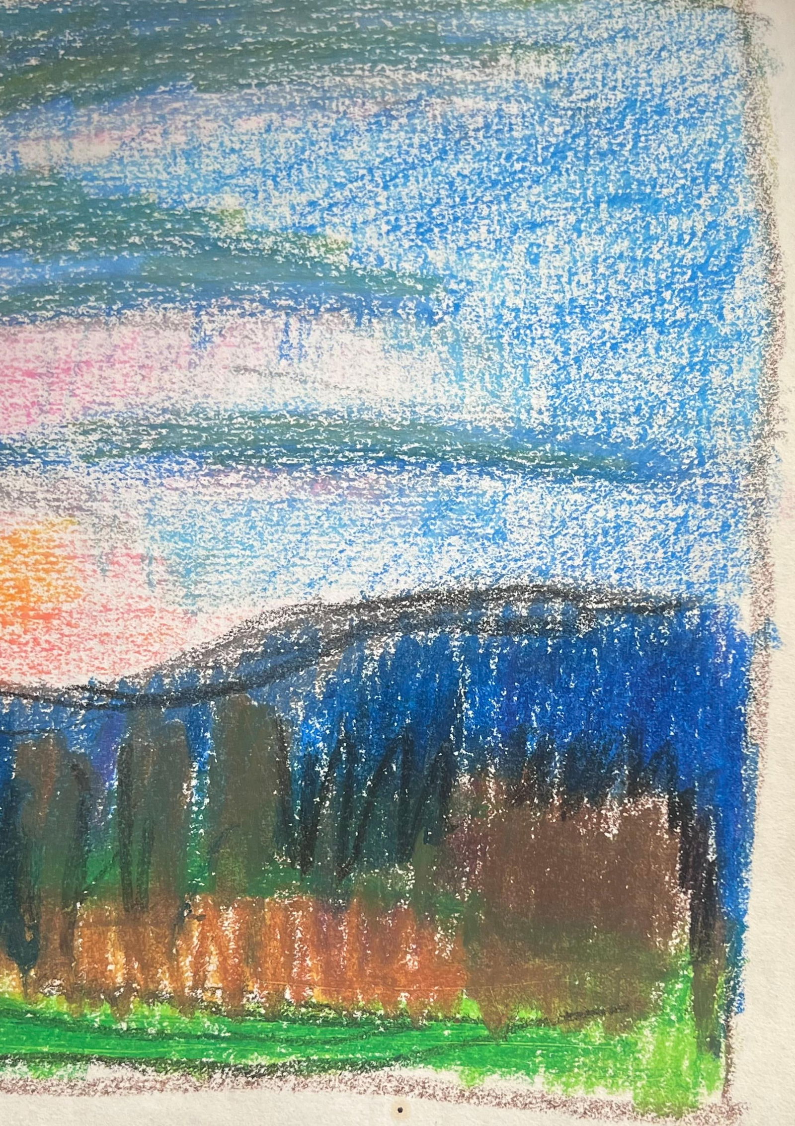 Akos Biro; 20th Century French Expressionist Sunrise Peering Through The Sky Over Meadows - 12