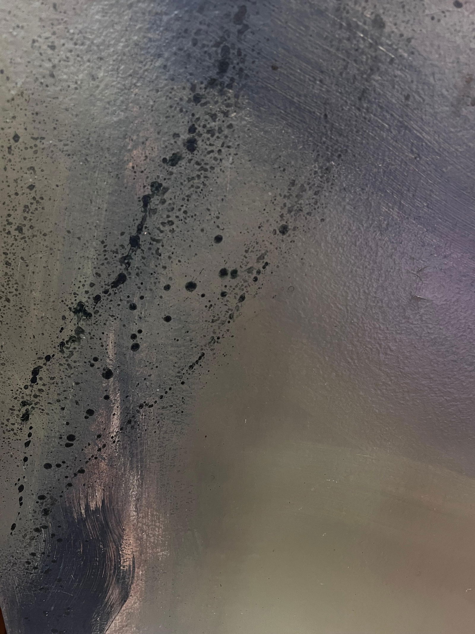 Jan Maï; Huge French Contemporary Expressionist Signed Painting Atmospheric Greys, 2002 - 9