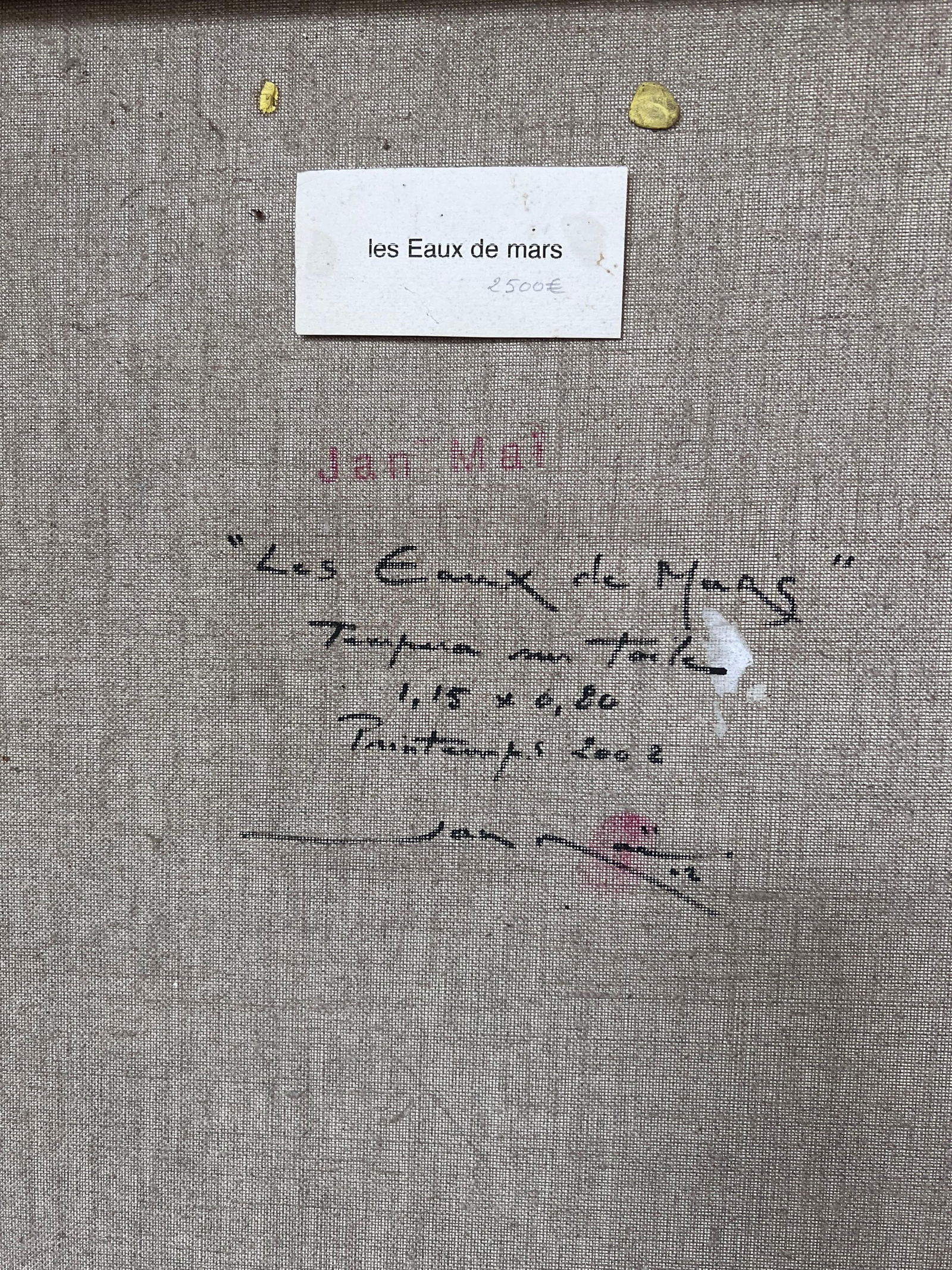 Jan Maï; Huge French Contemporary Expressionist Signed Painting Atmospheric Greys, 2002 - 3