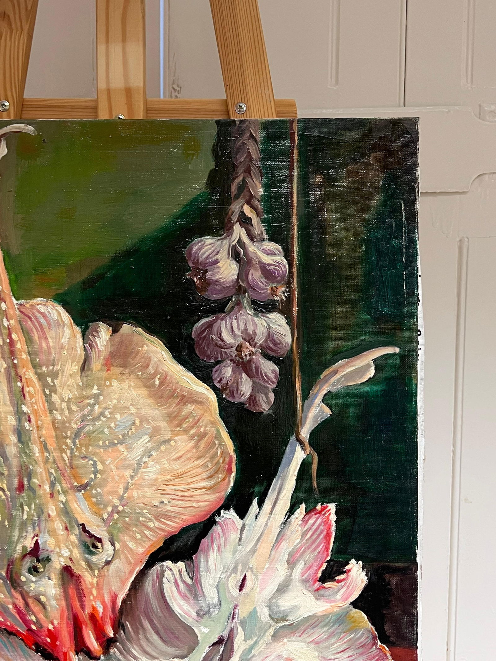 Georges Bordonove; Still Life Fish & Garlic French Impressionist Oil Painting, 1978 - 6