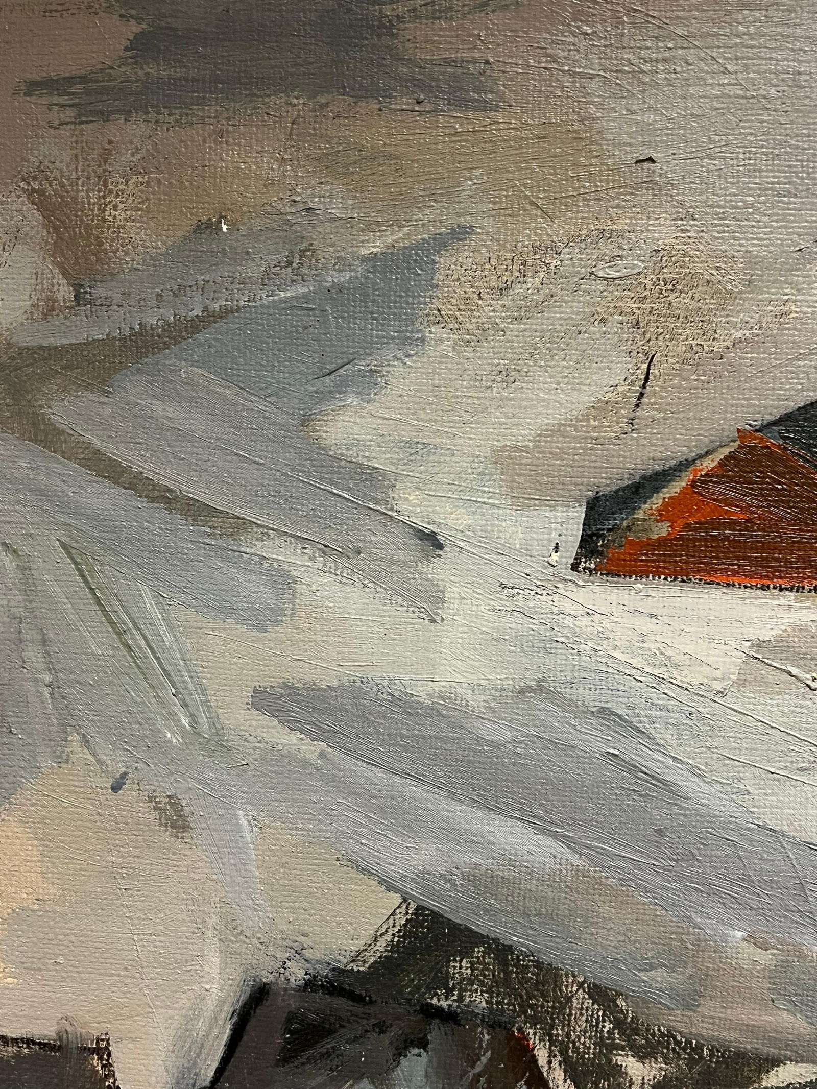 René GUINAND (1892-1983); Huge 1960's French Modernist Cubist Abstract Oil Painting Jagged - 11