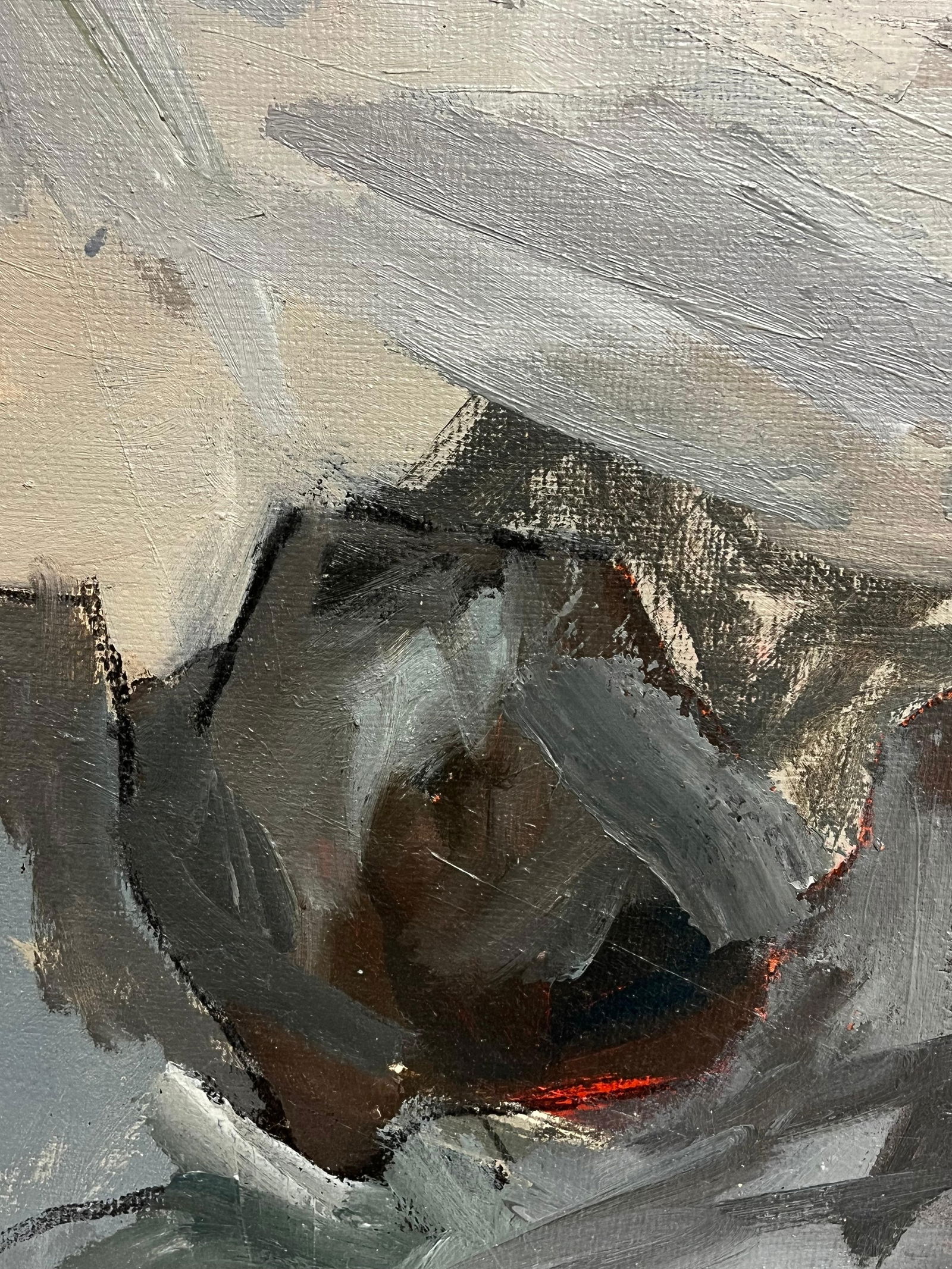 René GUINAND (1892-1983); Huge 1960's French Modernist Cubist Abstract Oil Painting Jagged - 12