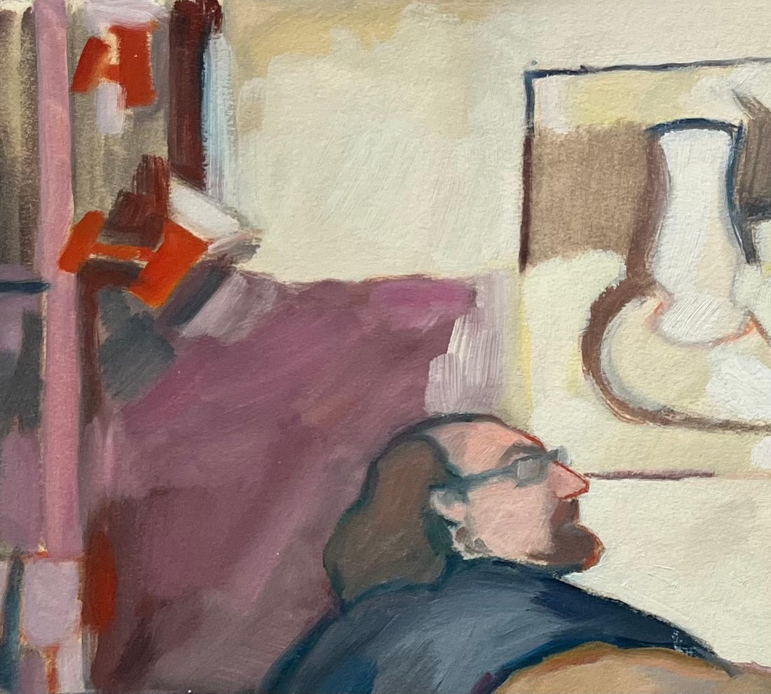 Roland Pichard; Original Oil Painting of a Candid Scene of an Artist Painting on an Easel - 8