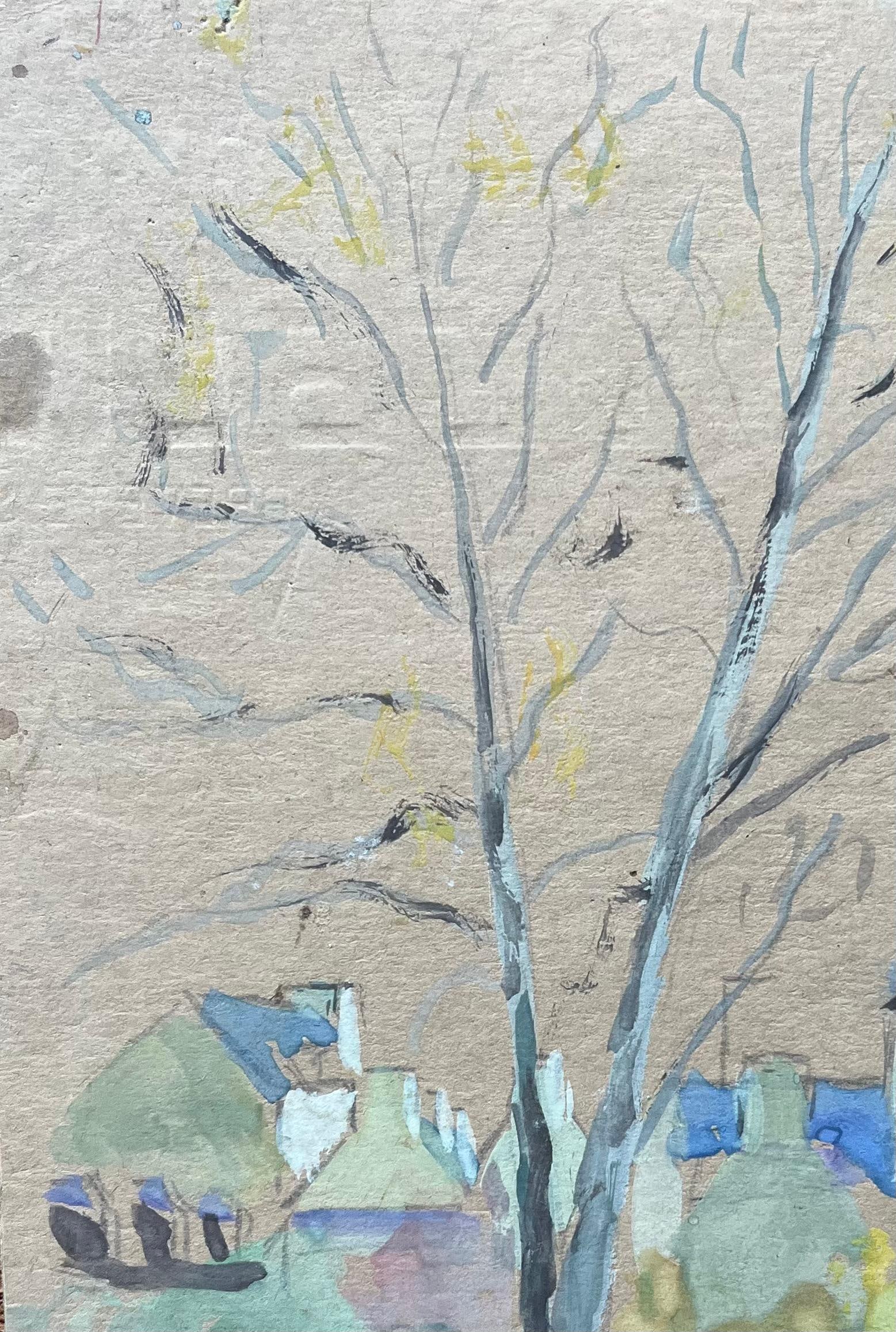 Fanch Lel; French Watercolour of Village Church in Plelan le Grand, 1996 - 5