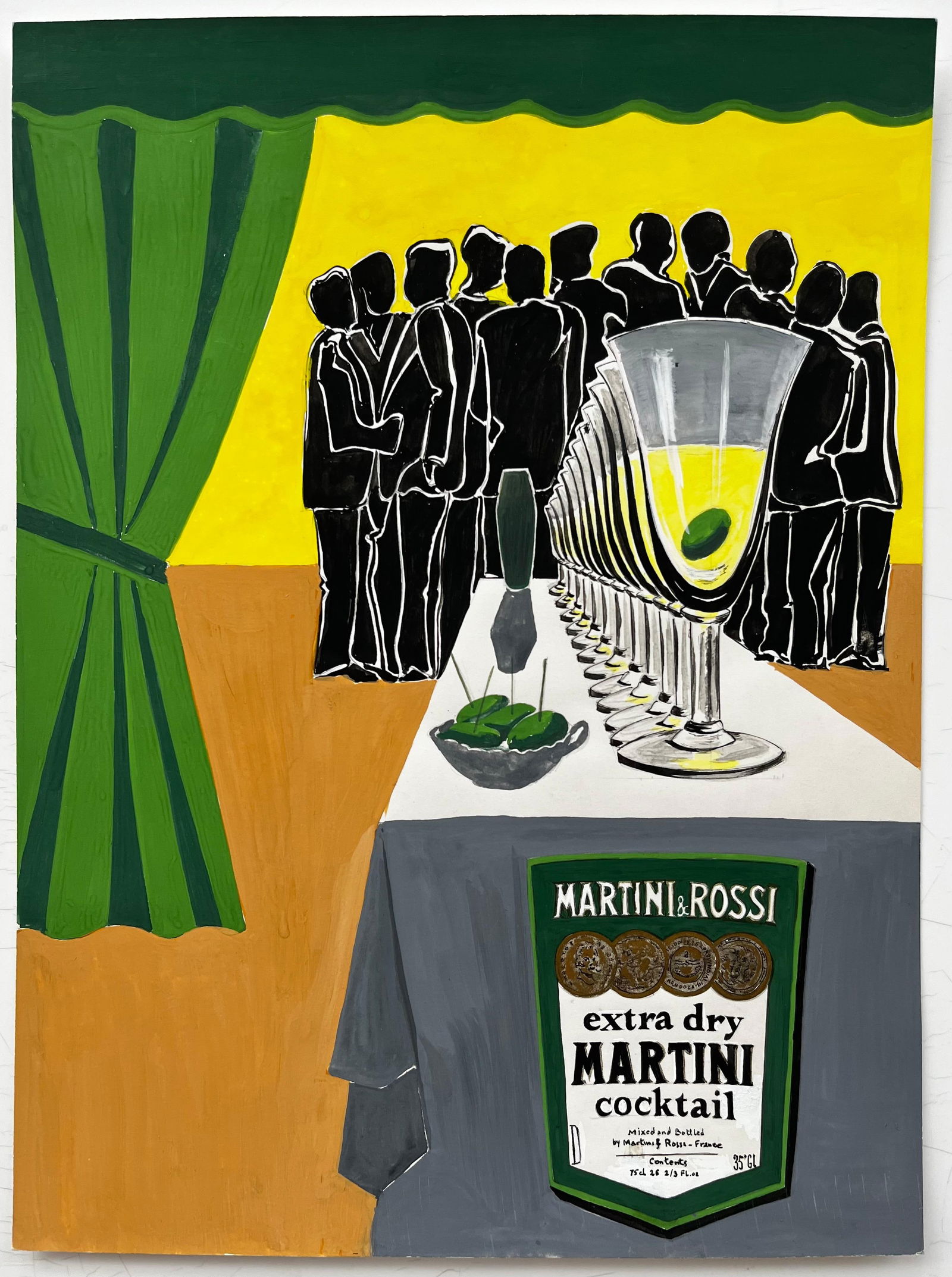Guy Nicod; Vintage French Modernist Advertising Poster Design Martini and Rossi Cocktail - 5