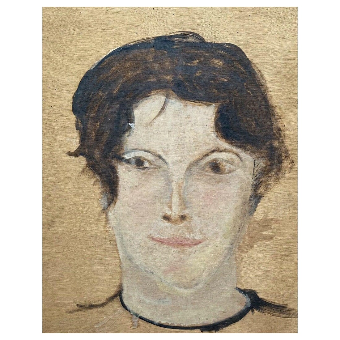 Genevieve Zondervan, French Oil Painting, Head Portrait Young Woman, circa 1990s - 10