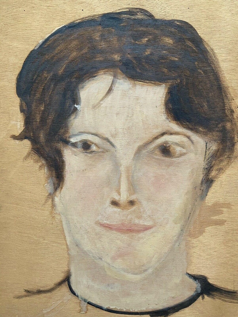 Genevieve Zondervan, French Oil Painting, Head Portrait Young Woman, circa 1990s - 2