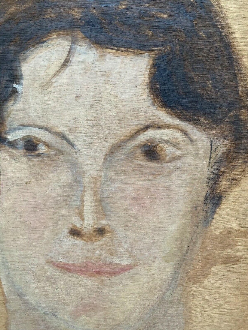 Genevieve Zondervan, French Oil Painting, Head Portrait Young Woman, circa 1990s - 6