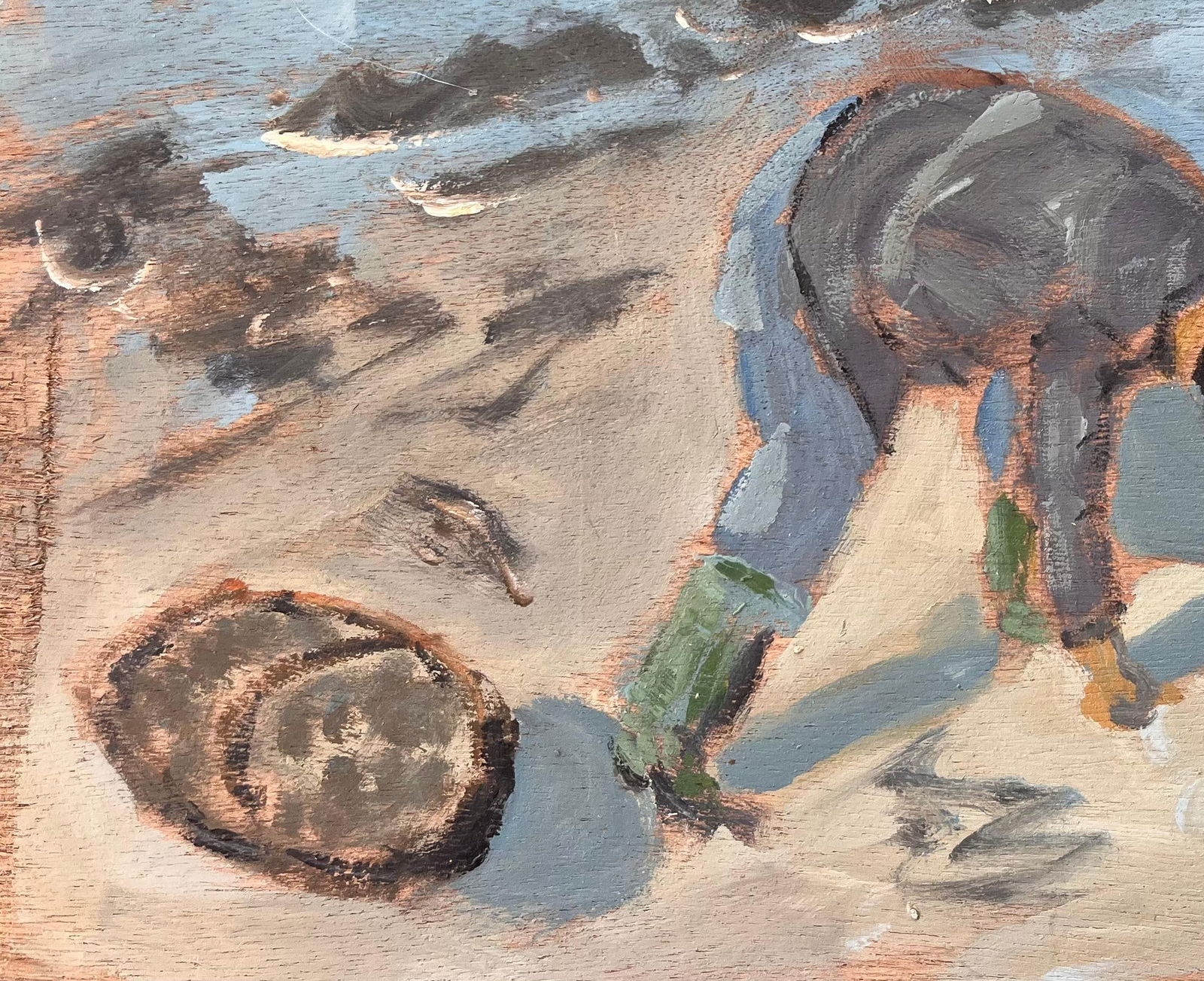 Fanch Lel; Post Impressionist French Coastal Scene of a Clam Digger on the Beach - 11