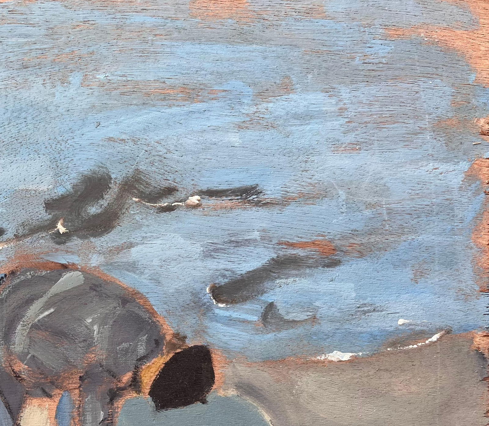 Fanch Lel; Post Impressionist French Coastal Scene of a Clam Digger on the Beach - 2