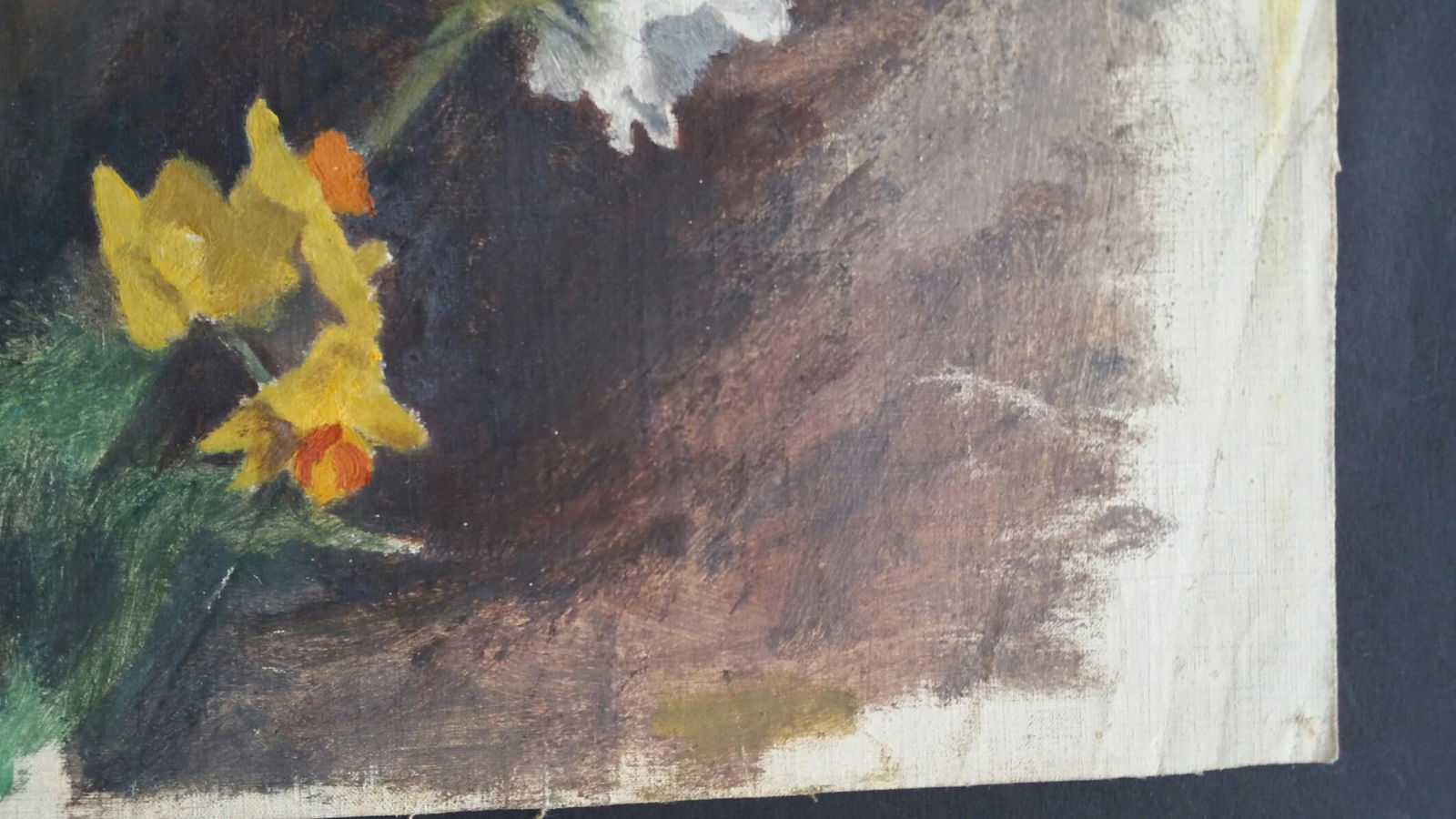 English Vintage Oil Painting on Canvas, Spring Flowers, circa 1880-1905 - 7