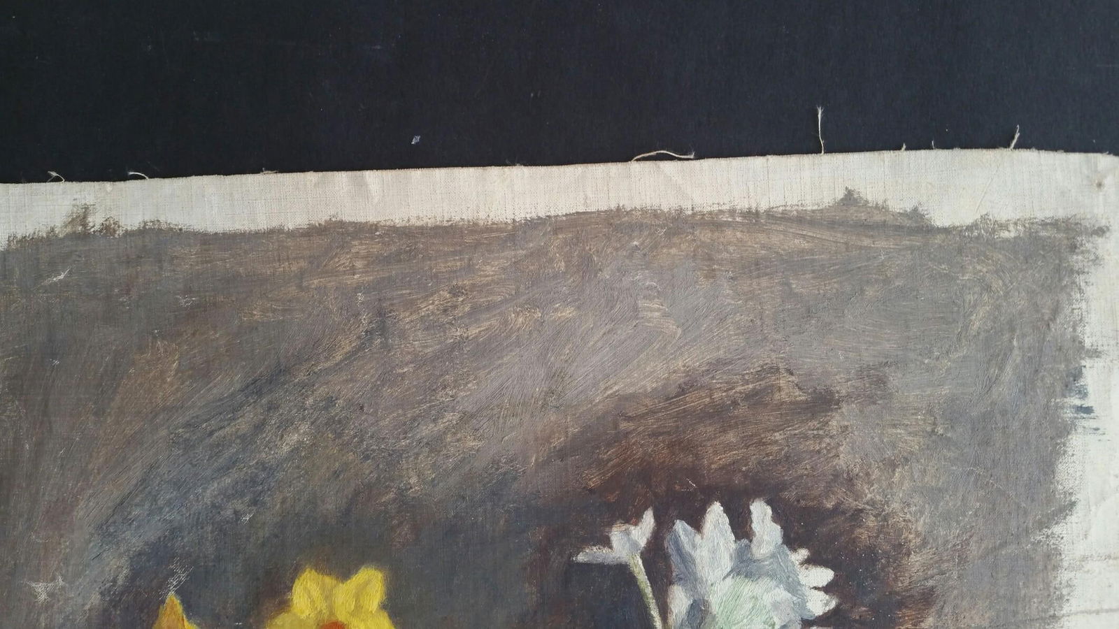 English Vintage Oil Painting on Canvas, Spring Flowers, circa 1880-1905 - 10