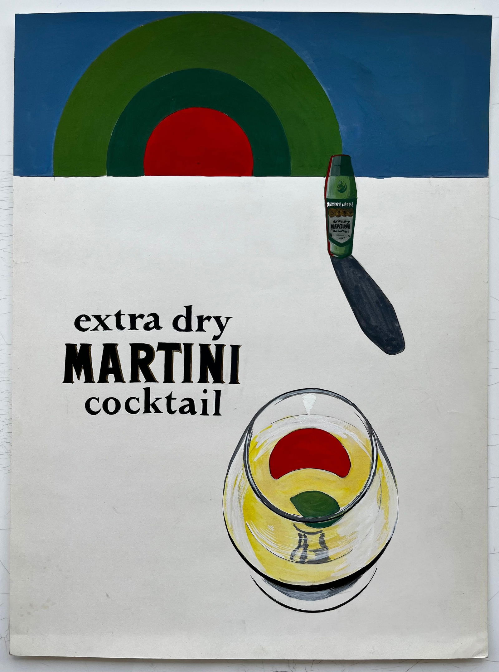 Guy Nicod; Du Soleil Dans Un Verre Martini Advertising Design French Modernist Gouache - 5