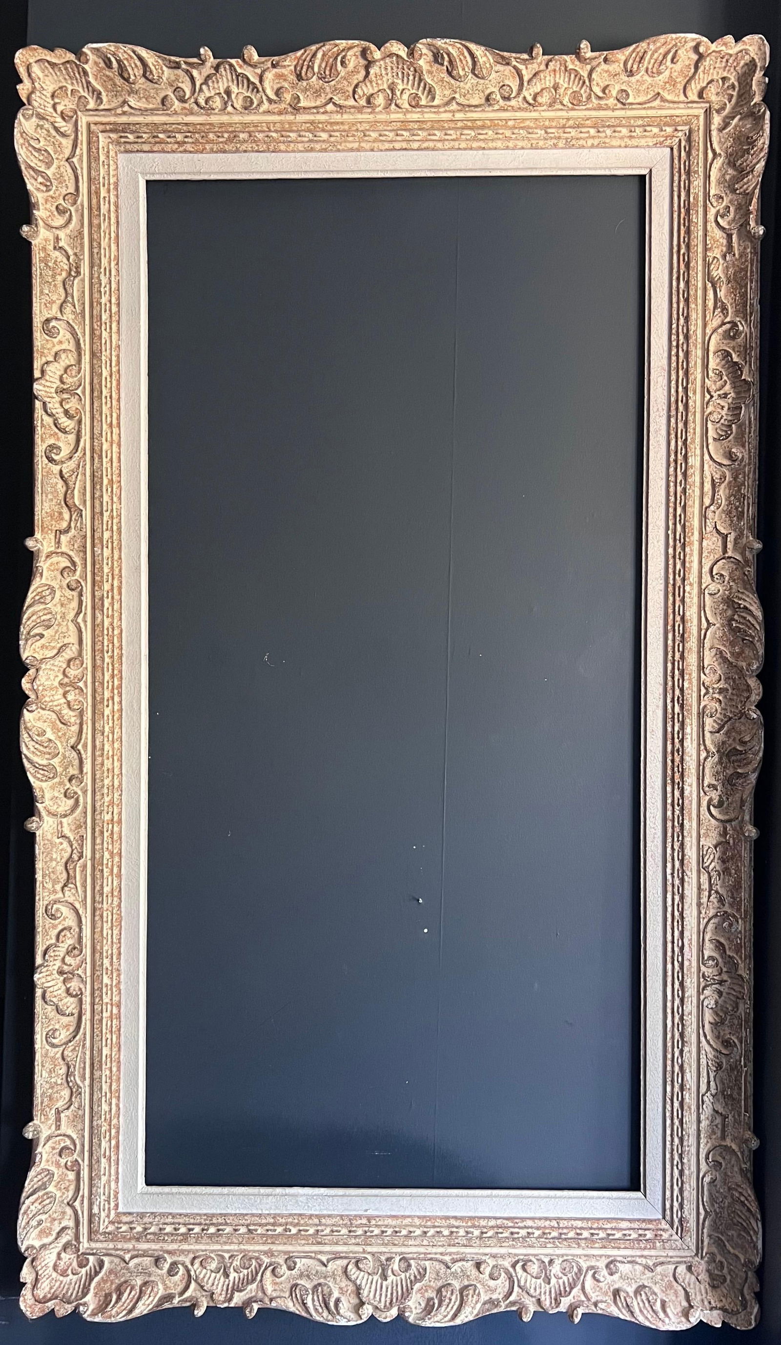 French School ; Mid Century French Picture Frame original Montparnasse Period Shabby Chic,: Title: French School ; Mid Century French Picture Frame original Montparnasse Period Shabby Chic, 1950’s Description: Still Life of White Roses by Cécile Hertz-Eyrolles (1875-1974) stamped