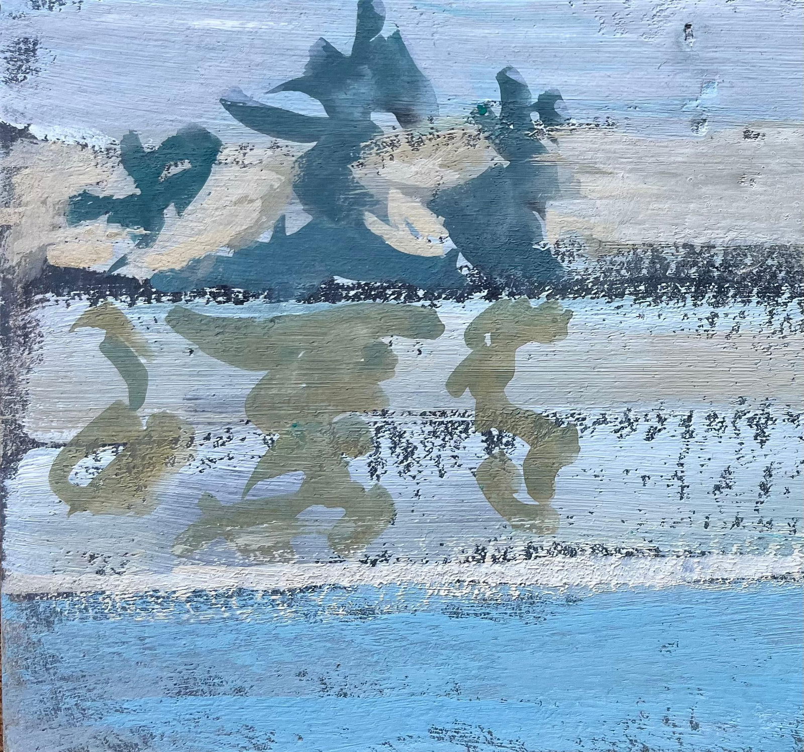 Fanch Lel; French Impressionist Piece of Reflections Over Still Lake with Boat and Trees - 17