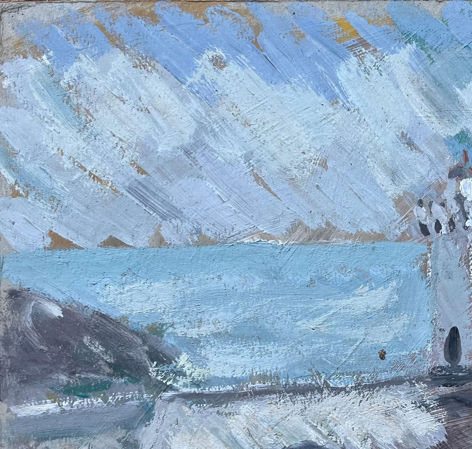 Fanch Lel; French Impressionist Oil Painting of Lighthouse and Stormy Coastline - 3