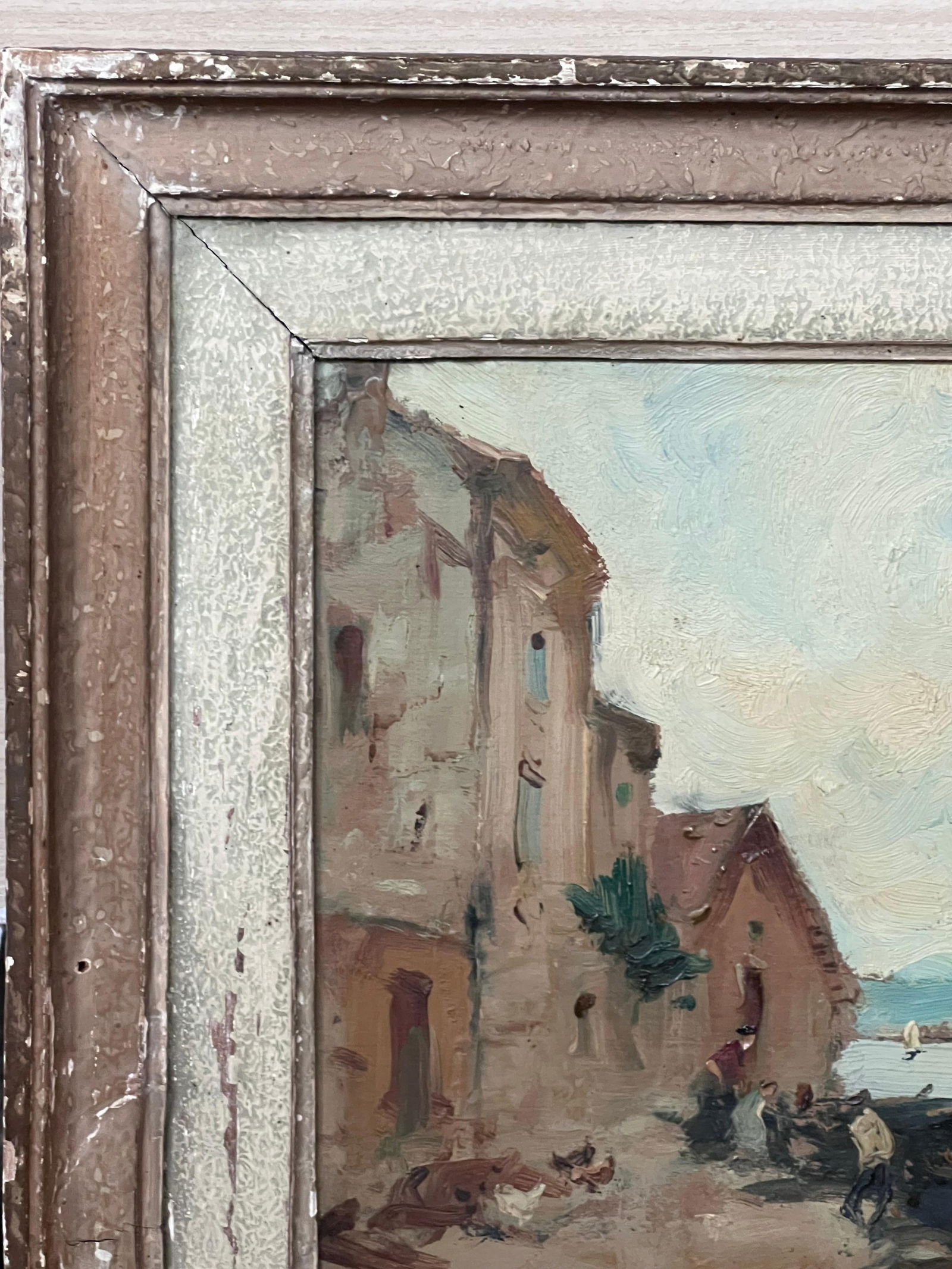 Merio Ameglio, 1897-1970; Vintage Impressionist Signed Oil Painting Martiques Harbor South of France - 8