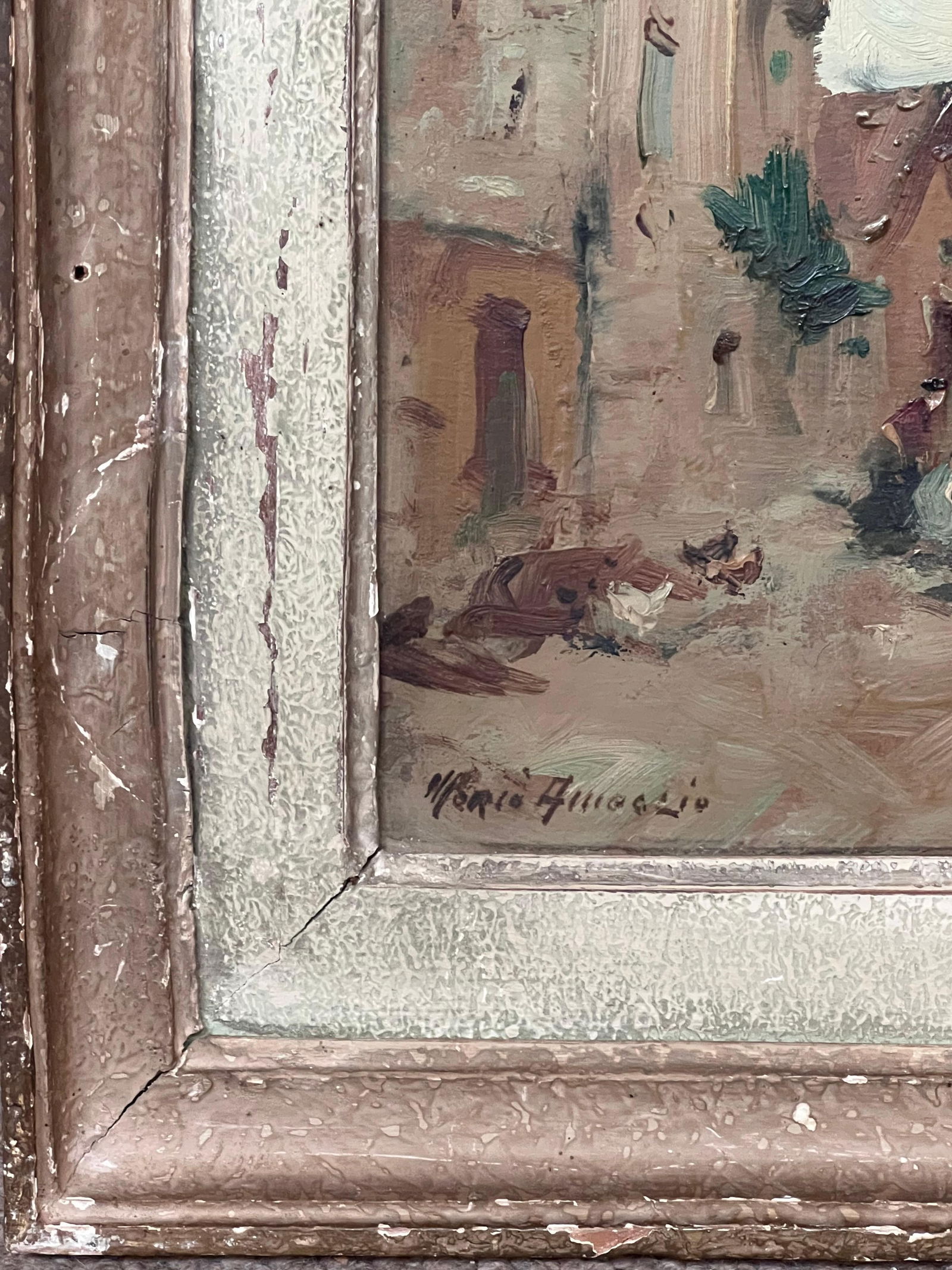 Merio Ameglio, 1897-1970; Vintage Impressionist Signed Oil Painting Martiques Harbor South of France - 10