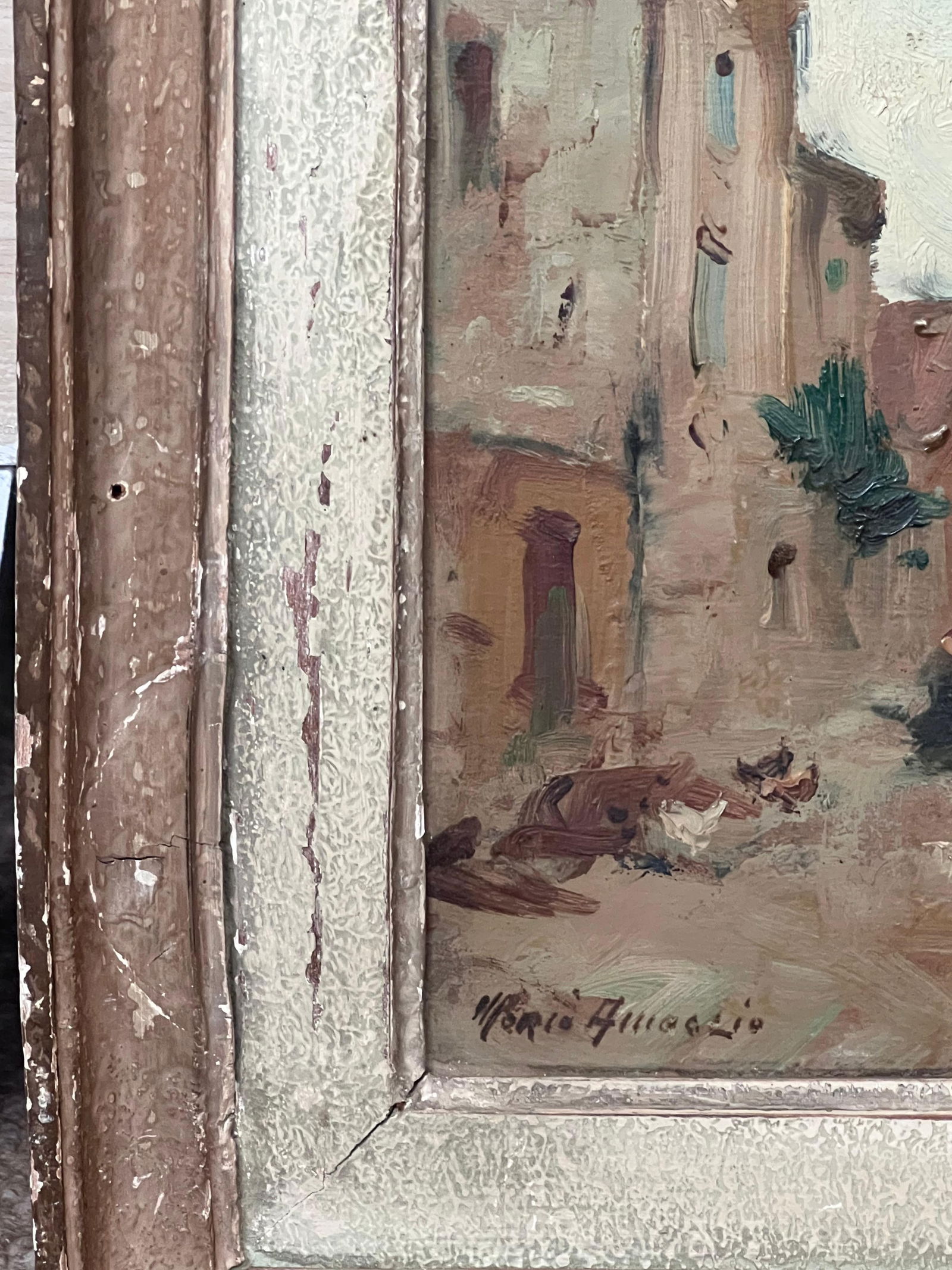 Merio Ameglio, 1897-1970; Vintage Impressionist Signed Oil Painting Martiques Harbor South of France - 11