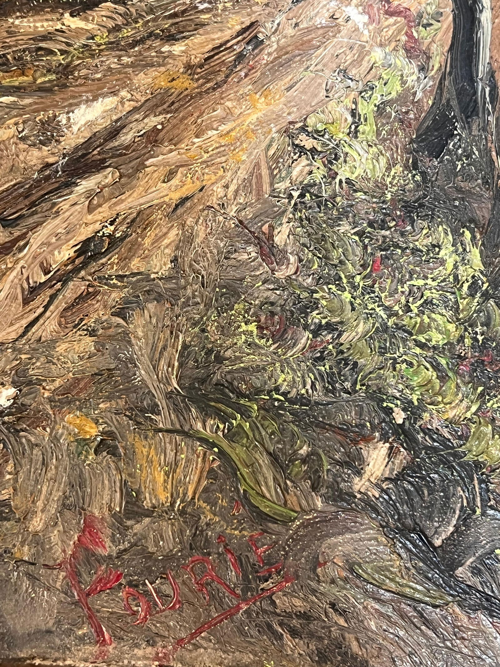 Jean Fourie; Bare Winter Trees In The Muddy Woodland Track Oil Landscape Painting - 7