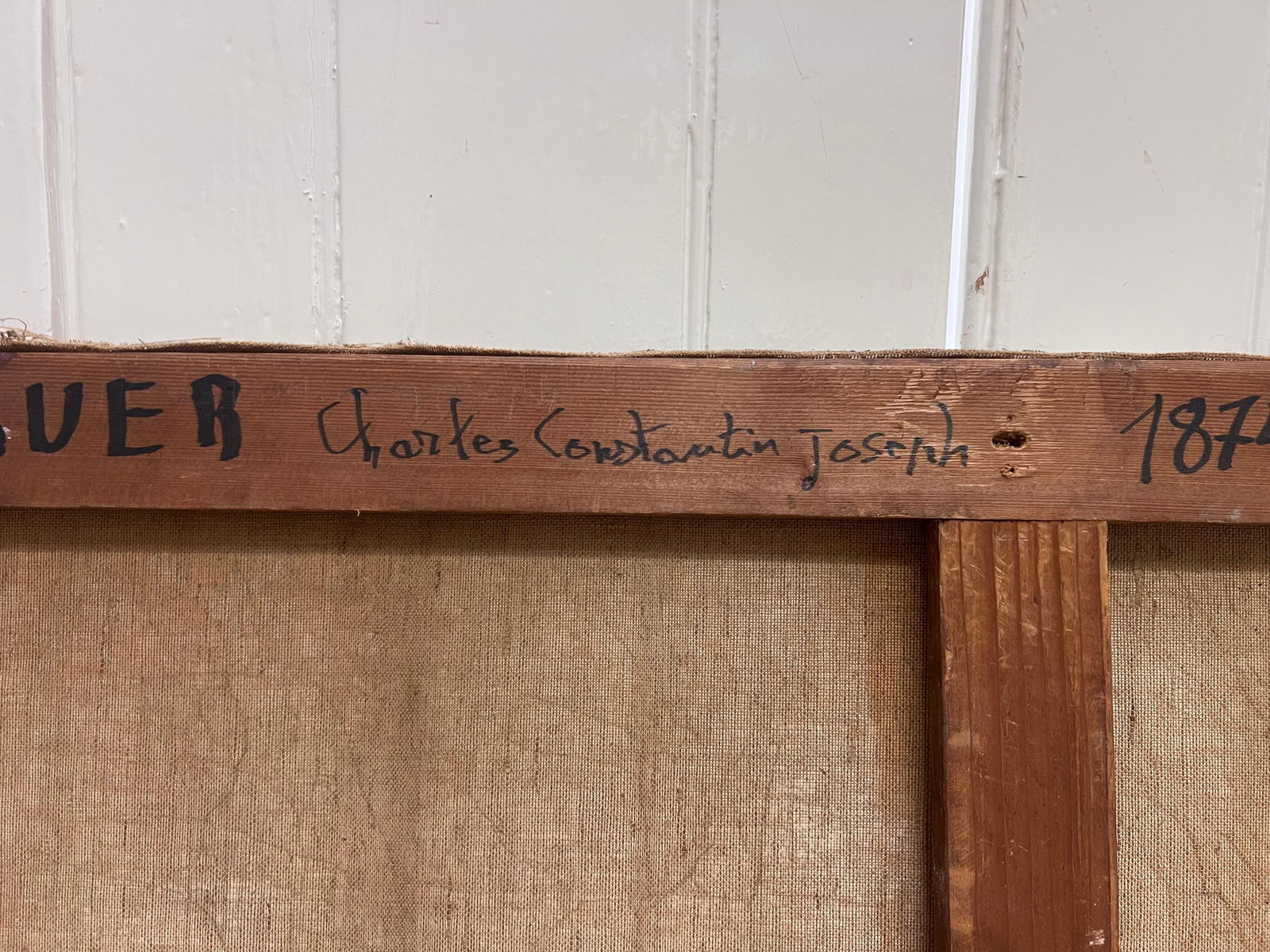 Large French Historical Antique Oil Painting Symbolist Work Classical Battle - 2