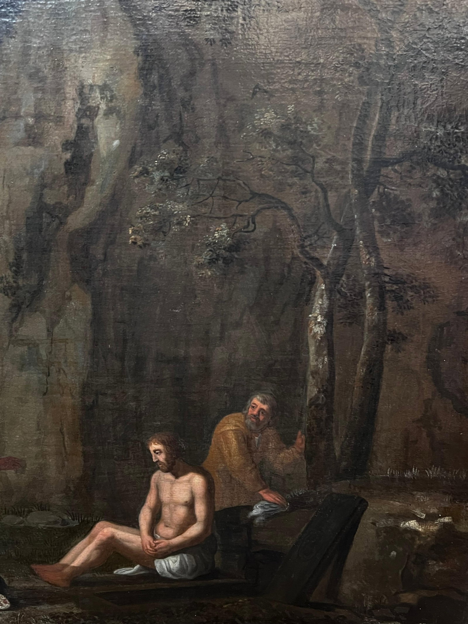 Flemish Old Master; Large 17th Century Flemish Old Master Oil Painting Resurrection of Lazarus - 9