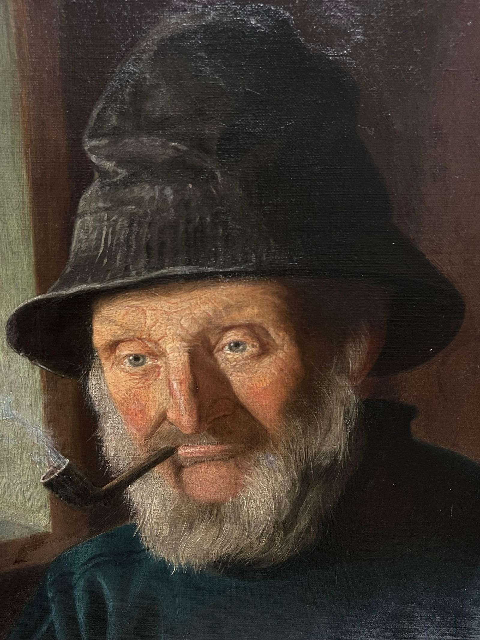 Henry Borrows; 1890's Portrait Painting of Whitby Fisherman in Yorkshire England Large Oil, 1891 - 11