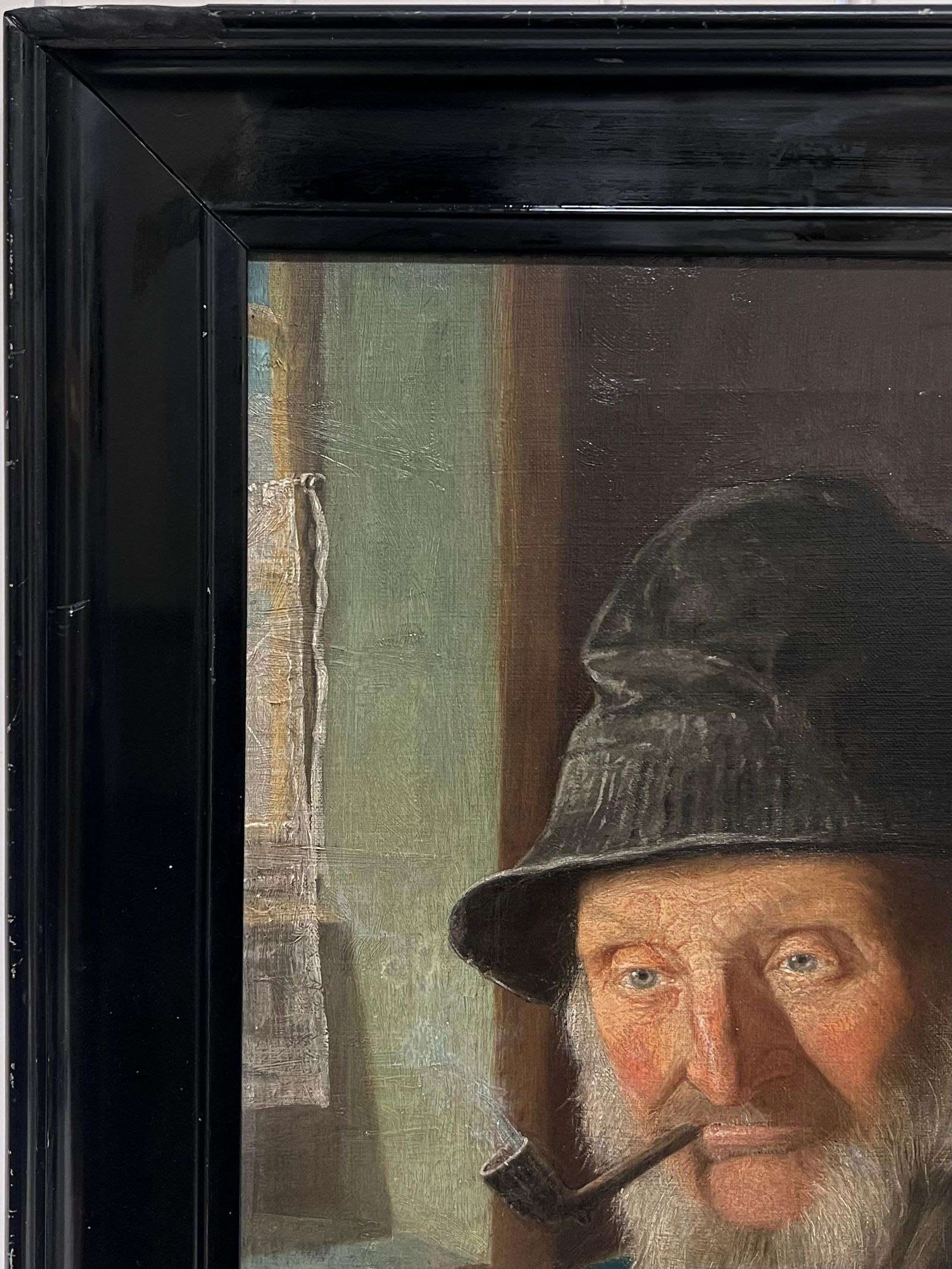 Henry Borrows; 1890's Portrait Painting of Whitby Fisherman in Yorkshire England Large Oil, 1891 - 12