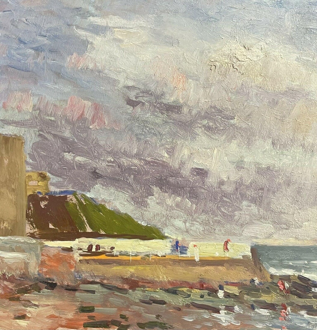 Maurice Mazeilie, French Impressionist Oil Ocean Beach Coastal View, 20th Century - 3