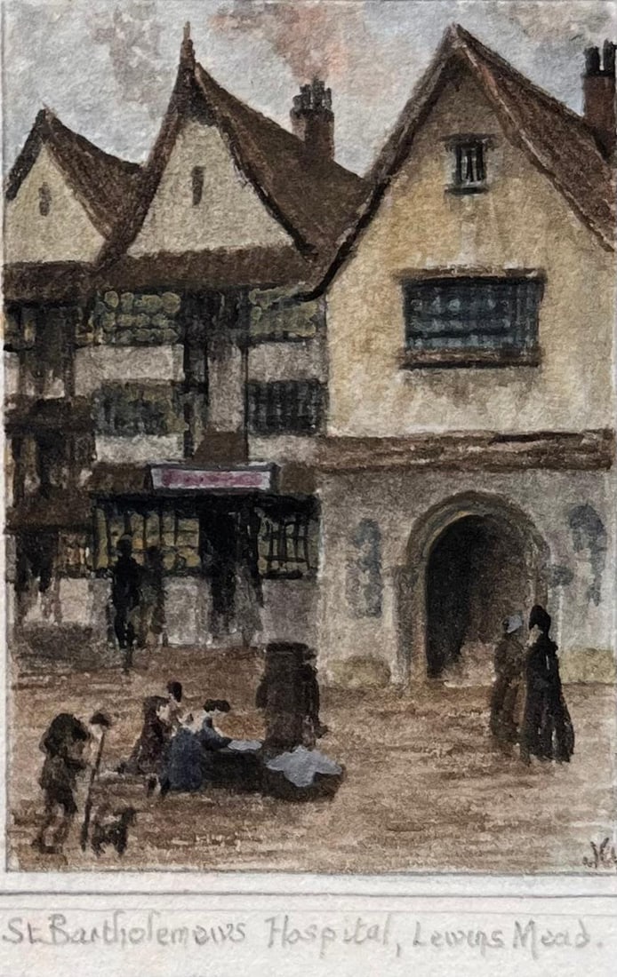 Jack Grunwell; Set of Four Historic Miniature Watercolors of Blaise Hamlet and Bristol Landmark - 10